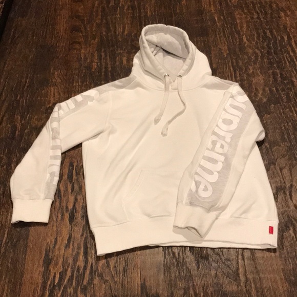 supreme sideline hoodie white